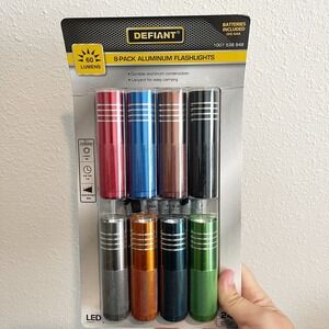 Defiant 60‎ Lumens Aluminum Flashlight Set w 24-pieces + AAA Batteries